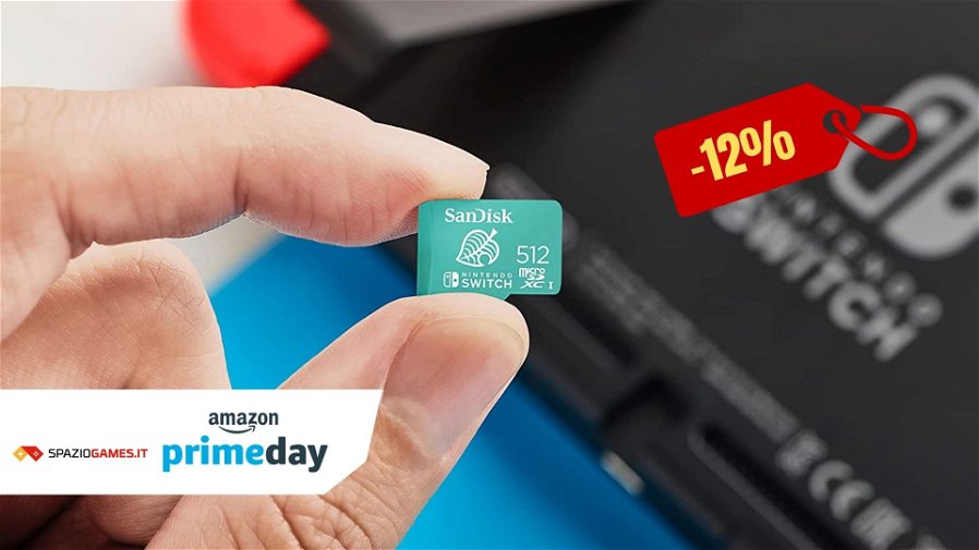 Immagine di MicroSD SanDisk da 512 GB ufficiale per Nintendo Switch in sconto per il Prime Day!