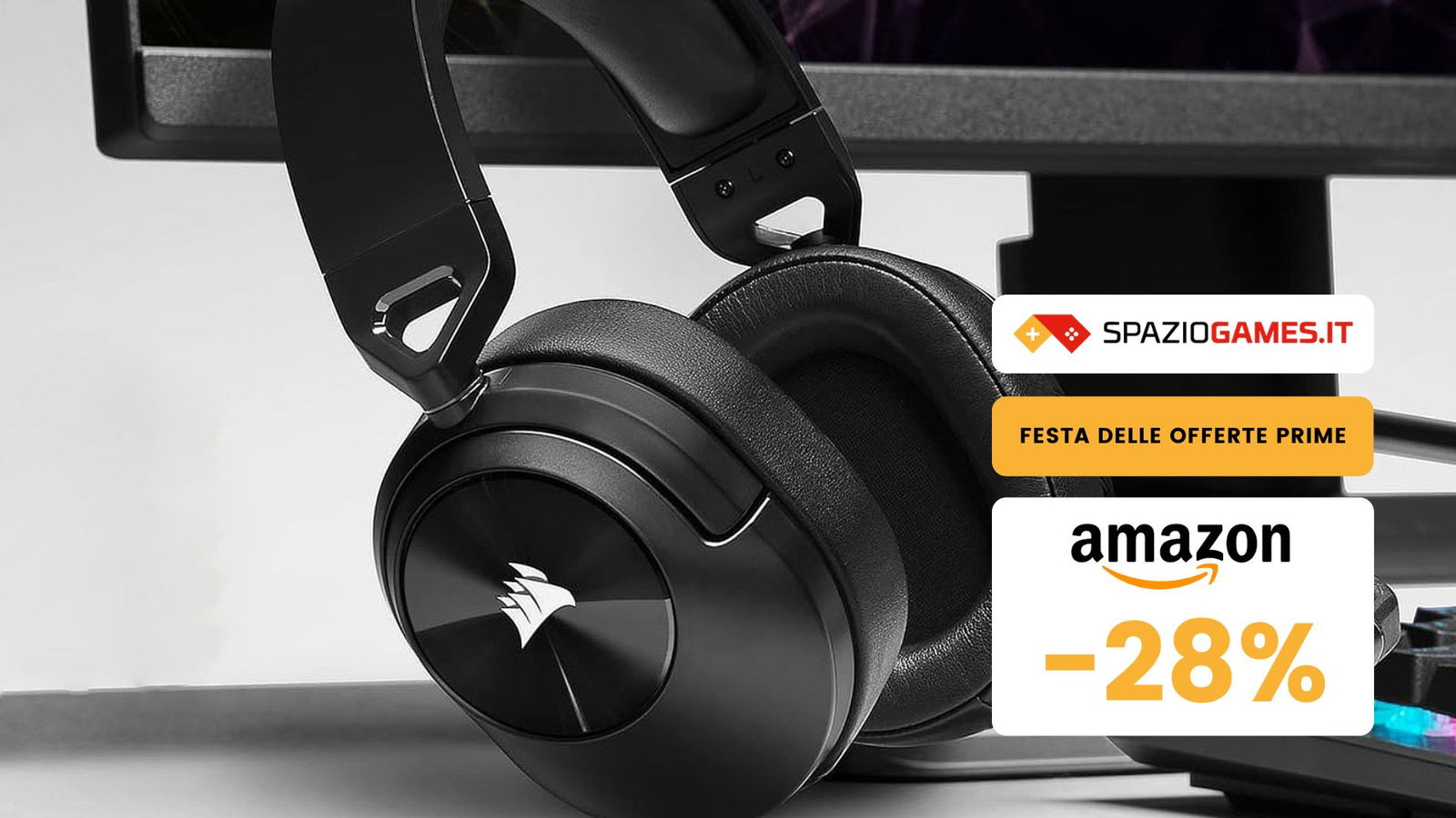 Corsair HS55 Wireless Core, ottime cuffie gaming al minimo storico!