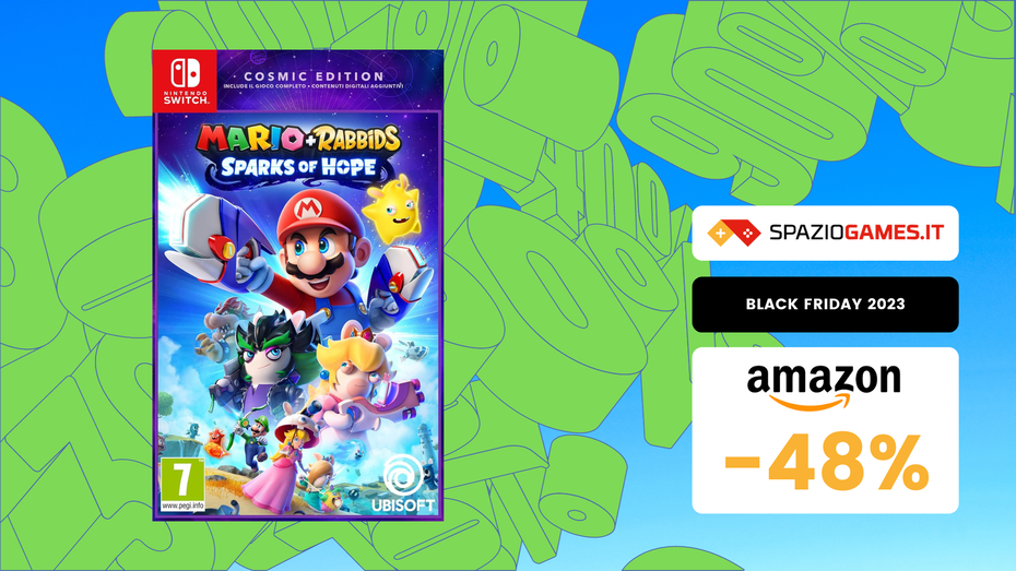 Immagine di Mario + Rabbids: Sparks of Hope Cosmic Edition a un super prezzo: -48%!