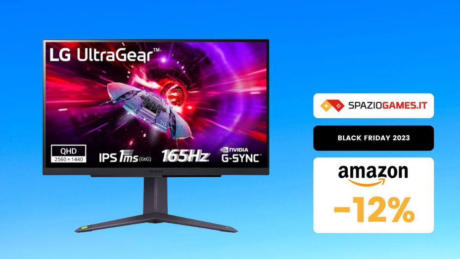 Immagine di Monitor gaming LG UltraGear 27" QHD a PREZZO MAI VISTO per il Black Friday!