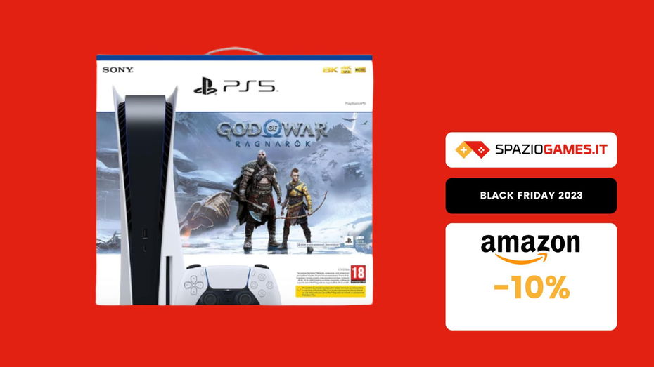 Immagine di Bundle PS5  +  God of War Ragnarok SOTTOCOSTO su Amazon! Appena 499€!