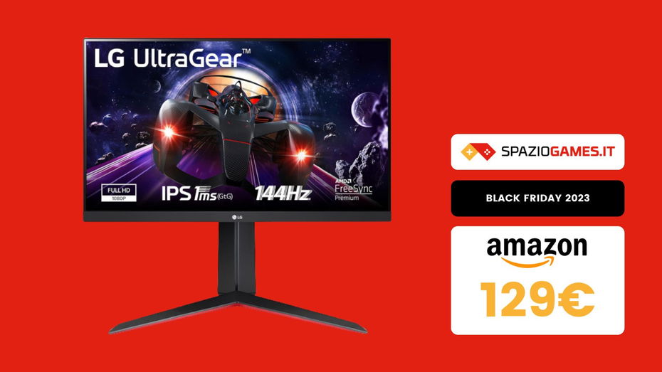 Immagine di PREZZO STRAORDINARIO per il monitor gaming LG UltraGear 24": solo 129€!