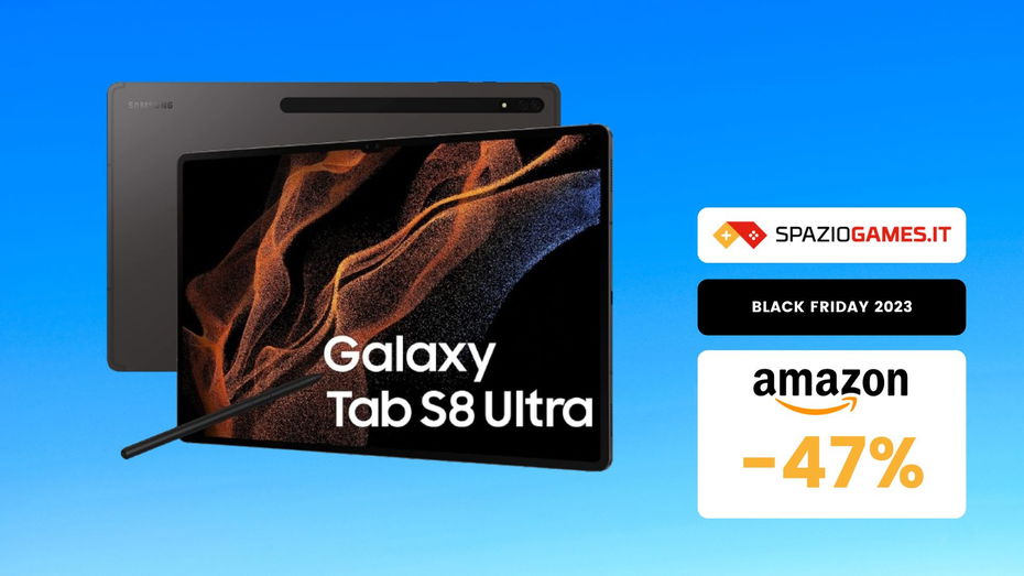 Immagine di OFFERTA BOMBA Amazon: Samsung Galaxy Tab S8 Ultra scontato del 47%!