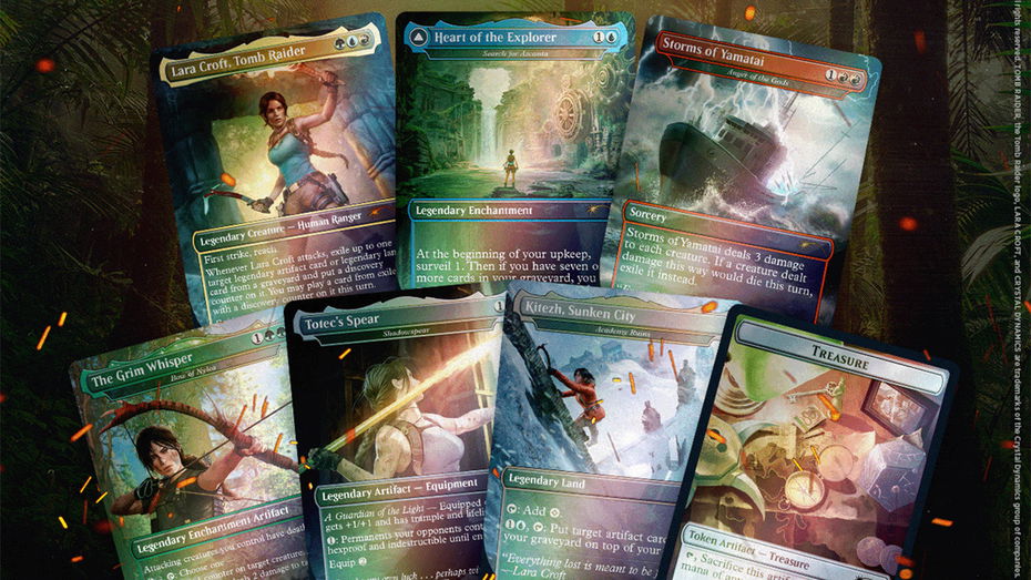 Immagine di Magic the Gathering fa altre incursioni nei videogiochi, da oggi con le carte di Tomb Raider