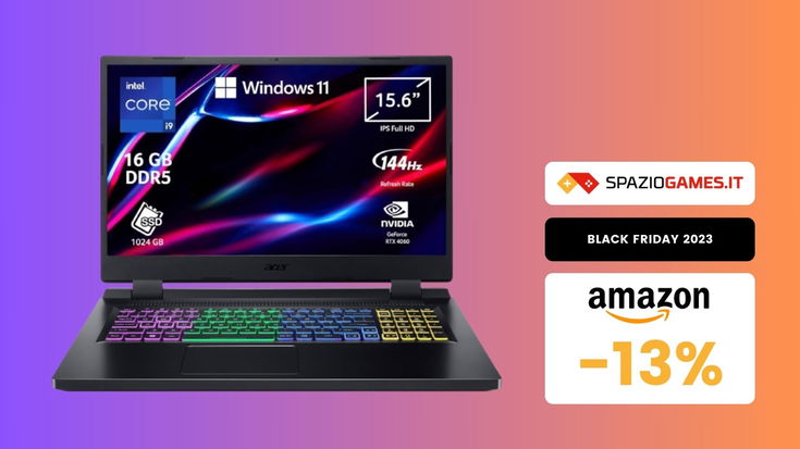 Notebook gaming Acer Nitro 5 con RTX 4060 a un PREZZO IMPERDIBILE! 13% di sconto!