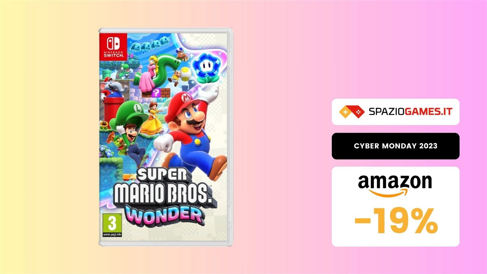 ULTIMO GIORNO per aver Super Mario Bros. Wonder con uno sconto del 19%!