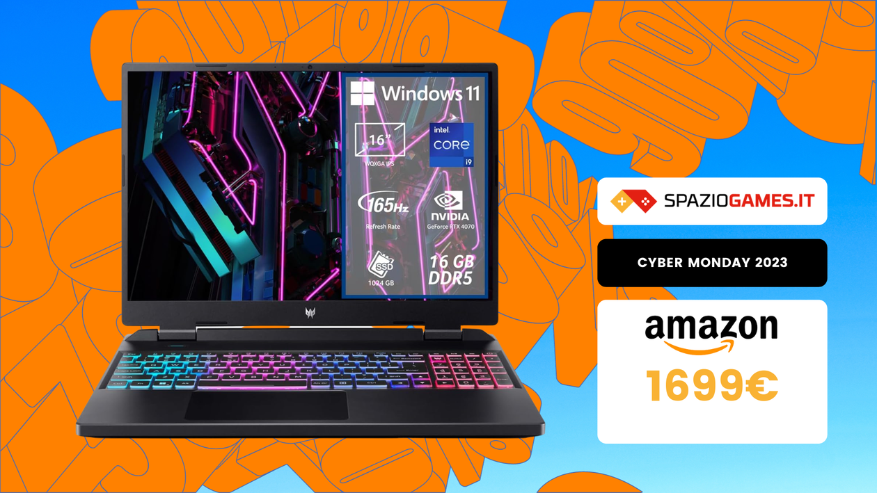 Immagine di Acer Predator Helios Neo 16 scontato di 100 euro per il Cyber Monday!
