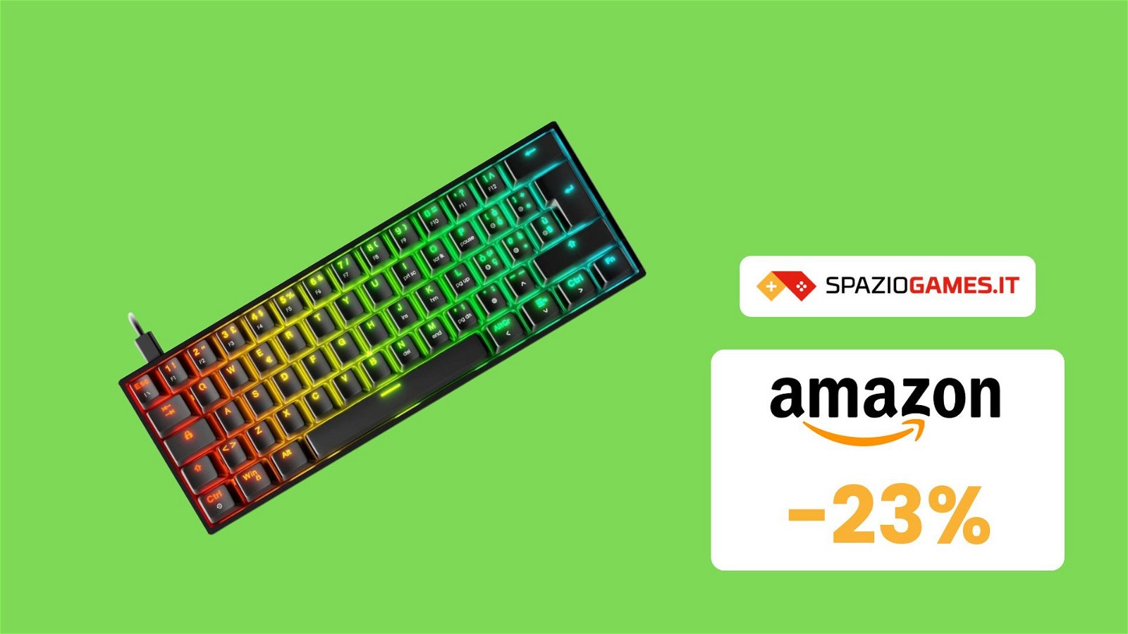 Oversteel KOVAR, tastiera gaming compatta con RGB a meno di 25€! Risparmi il 23%!