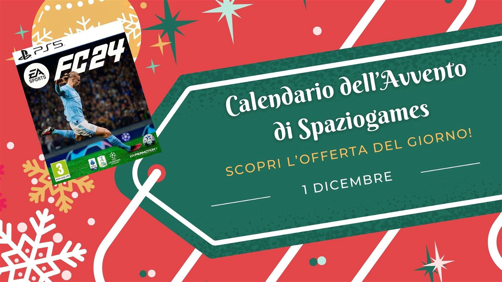 Calendario dell'avvento di Spaziogames: scopri l'offerta dell'1 dicembre
