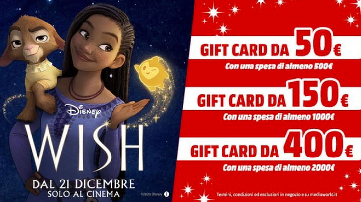 MediaWorld: più acquisti e più risparmi! Ecco come avere una Gift Card fino a 400€!