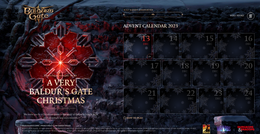 Immagine di Baldur's Gate 3 lancia il suo Calendario dell'Avvento: contiene una storia inedita