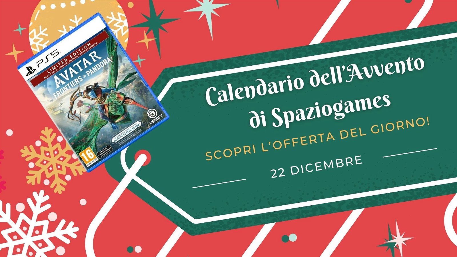 Calendario dell'avvento di Spaziogames: scopri l'offerta del 22 dicembre