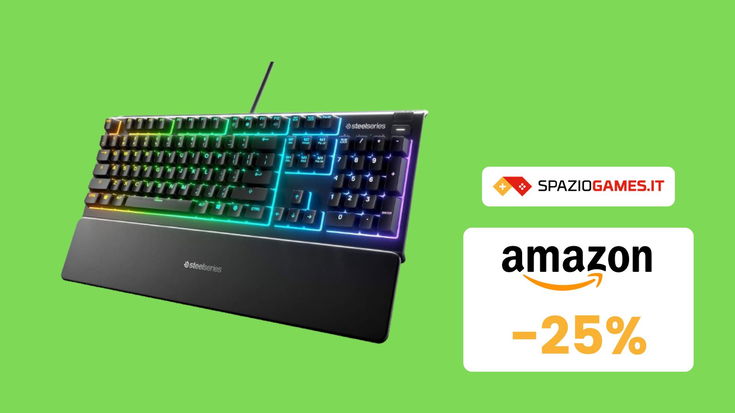 SteelSeries Apex 3: la tastiera gaming perfetta per il vostro nuovo anno, ora con uno sconto del 25%!