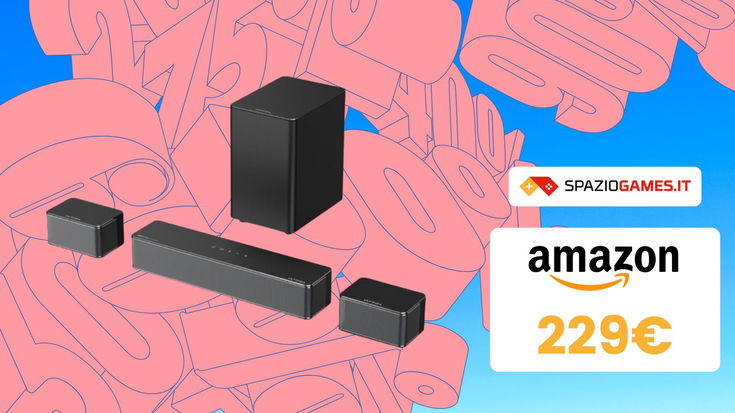 Questa soundbar 5.1 con subwoofer wireless può essere vostra a soli 229€!