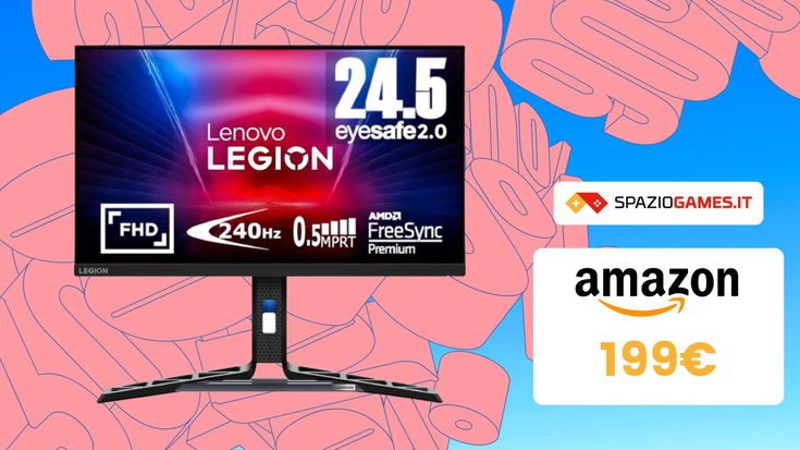 Monitor gaming Lenovo Legion R25f-30, CHE PREZZO! Su Amazon risparmi il 20%!