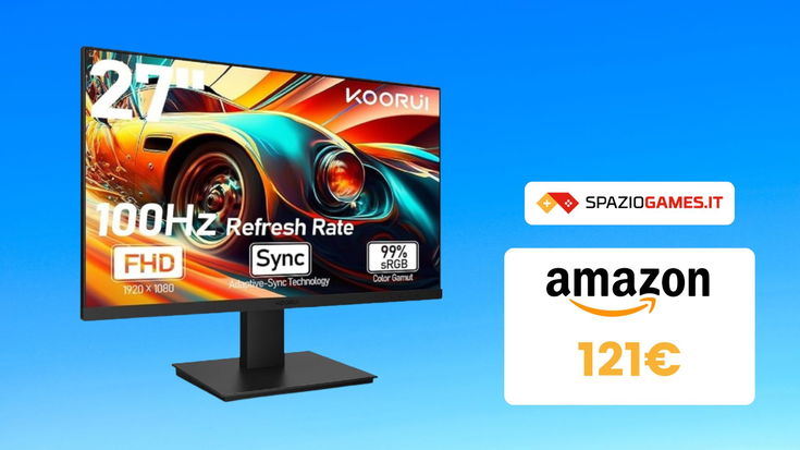 Monitor KOORUI da 27 pollici A SOLI 121,99€! Risparmi il 19%!