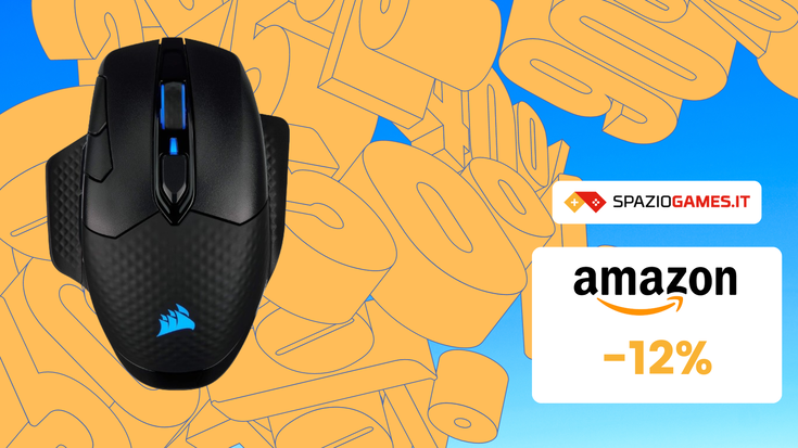 MOUSE GAMING CORSAIR DARK CORE, CHE PREZZO! Su Amazon risparmi il 12%