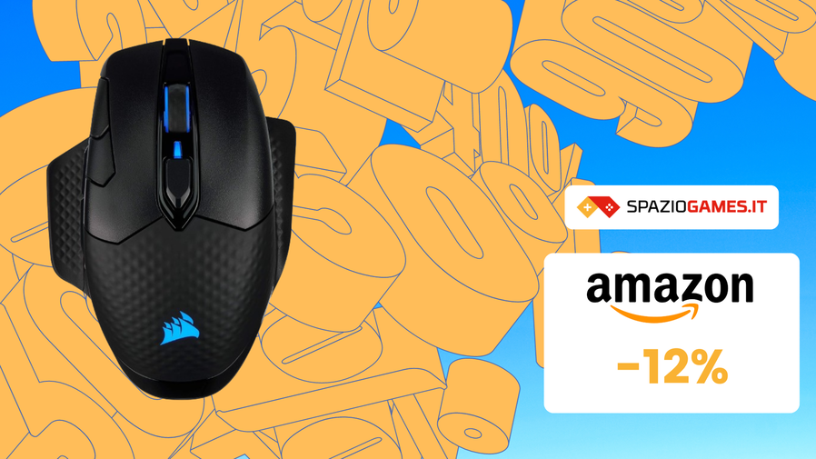 Immagine di MOUSE GAMING CORSAIR DARK CORE, CHE PREZZO! Su Amazon risparmi il 12%