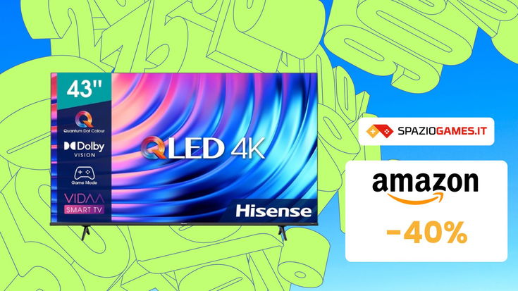 FOLLIA AMAZON: questo smart TV Hisense 43" è da comprare subito! -40%