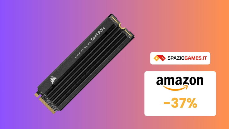 SSD Corsair MP600 PRO LPX 1 TB SOTTOCOSTO su Amazon, AFFARE al -37%