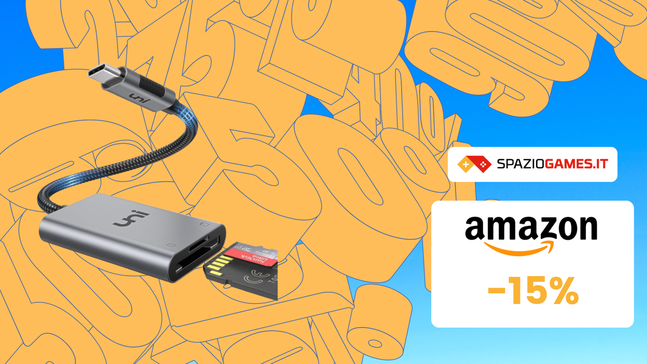 Immagine di LETTORE SD/USB-C UNI CROLLA a €13,59! Occasione IMPERDIBILE