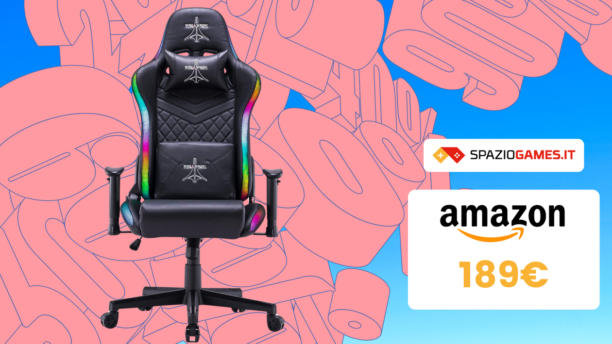 Immagine di SUPER sconto su questa sedia gaming RGB: solo 189€!