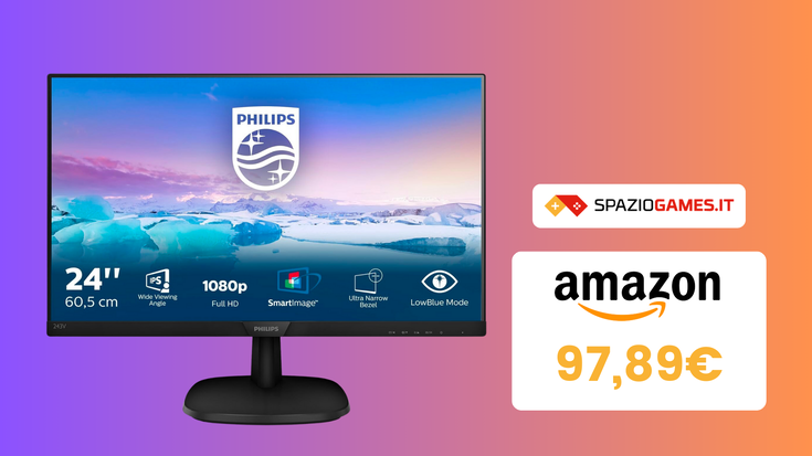 Monitor Philips 24" FHD a un OTTIMO PREZZO: solo €99,35!