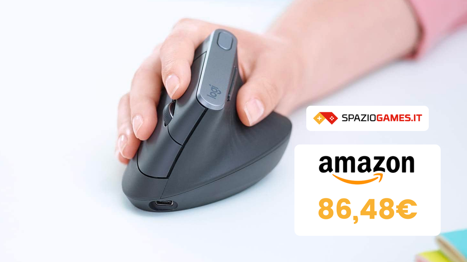 Immagine di Pensate alla SALUTE: il mouse verticale Logitech MX ora in SCONTO del 31%!