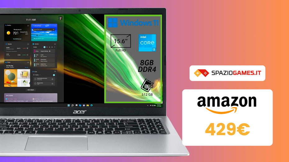 Immagine di Acer Aspire 3 ora a prezzo BOMBA: meno di 430€!