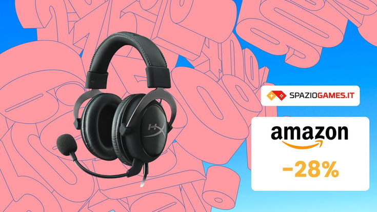 SVUOTATUTTO AMAZON: cuffie gaming HyperX Cloud II in sconto del 28%