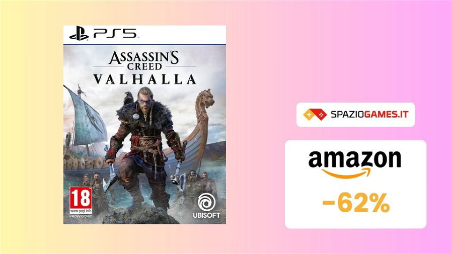 Immagine di Assassin's Creed Valhalla al PREZZO PIU' BASSO di sempre su Amazon! (-62%)