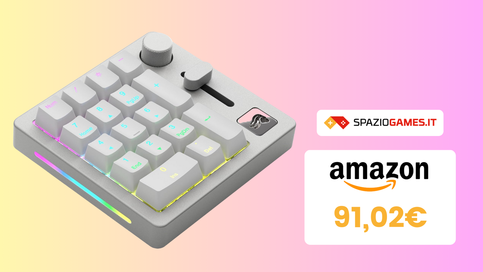 Tastierino Numerico Wireless 2.4G - 18 Tasti Silenzioso, Rosa, Con Batteria A Lunga Durata Per PC, Laptop E IOS - Foto 2