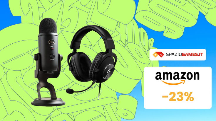 SVUOTATUTTO AMAZON: kit cuffie e microfono Logitech in sconto del 23%!