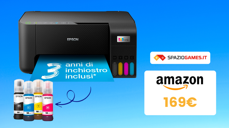 AFFARE Amazon: stampante multifunzione Epson in sconto del -32%!