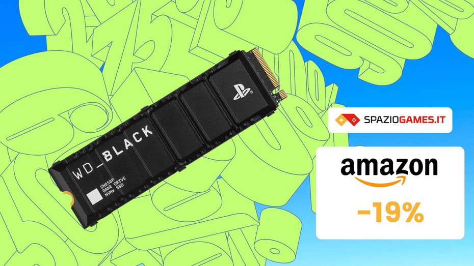 Immagine di SVUOTATUTTO AMAZON: SSD WD_BLACK 4TB per PS5  in sconto del 19%