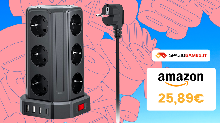 Comoda e funziona alla grande: presa multipla con 12 scomparti ORA A SOLO 25€!