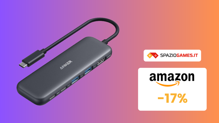 SVUOTATUTTO AMAZON: Hub Anker 5 in 1 in sconto del 17%