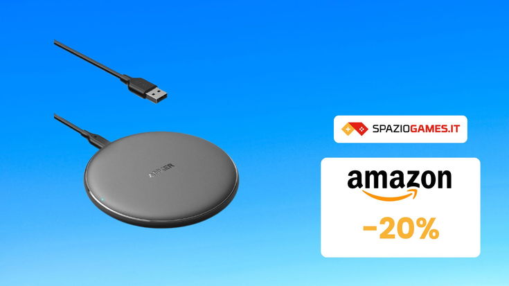 Caricatore wireless Anker SOTTOCOSTO su Amazon, AFFARE al -20%