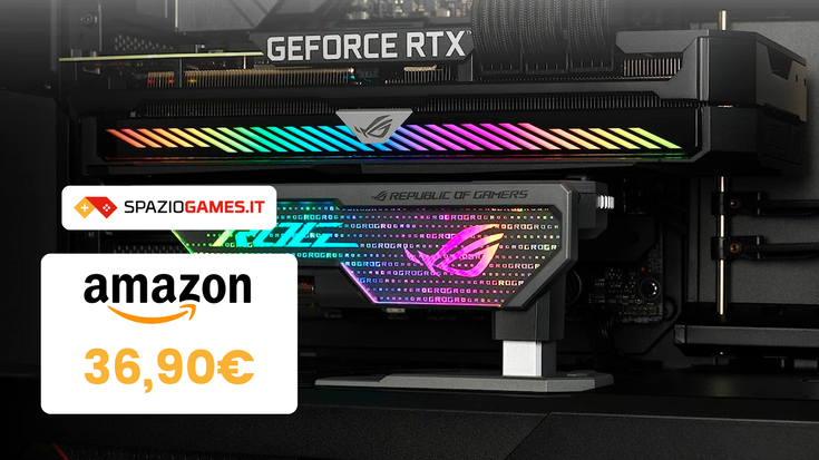 Questo bellissimo sostegno per GPU di RGB ASUS ROG ora a un prezzo TOP!