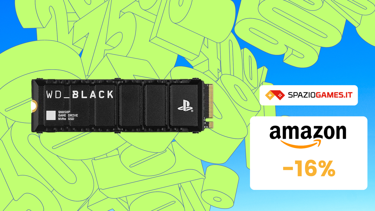 Immagine di SVUOTATUTTO AMAZON: SSD WD_BLACK per PS5 in sconto del 16%