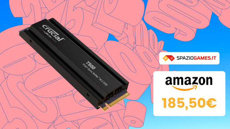 SSD Crucial T500 da 2TB oggi in OFFERTA a 185€