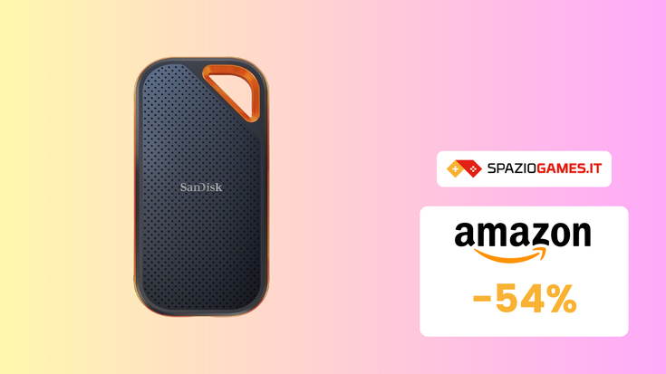 SVUOTATUTTO AMAZON SSD portatile SanDisk da 2TB in sconto del 54%