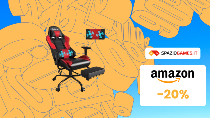 Sedia da gaming massaggiante, CHE PREZZO! Su Amazon risparmi il 20%