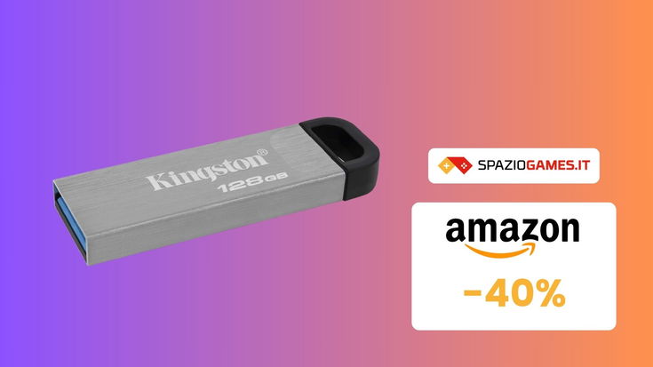 Chiavetta USB 3.2 Kingston: STUPENDA e costa POCHISSIMO! (-40%)