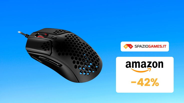 FOLLIA AMAZON: questo mouse gaming HyperX è da comprare subito! -42%