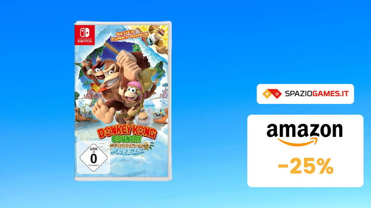 SUPER sconto su Donkey Kong Country Tropical Freeze! (-25%)