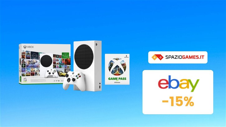 Immagine di Xbox Series S + 3 mesi Game Pass Ultimate: prezzo sempre PIÙ BASSO! Su eBay a soli 253€!