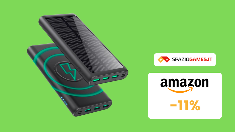 Immagine di Power bank solare e wireless a prezzo SUPER su Amazon!