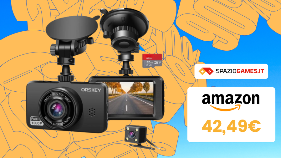 Immagine di Dash Cam ORSKEY a prezzo SHOCK su Amazon! (-15%)