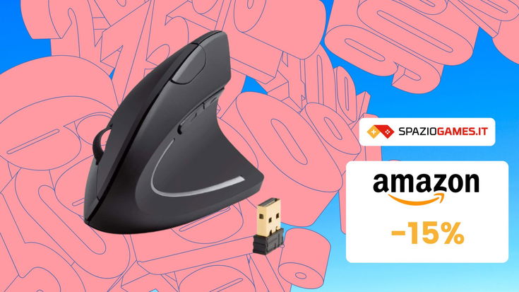 Prezzo TOP su questo mouse verticale Anker grazie ad un COUPON! (-15%)